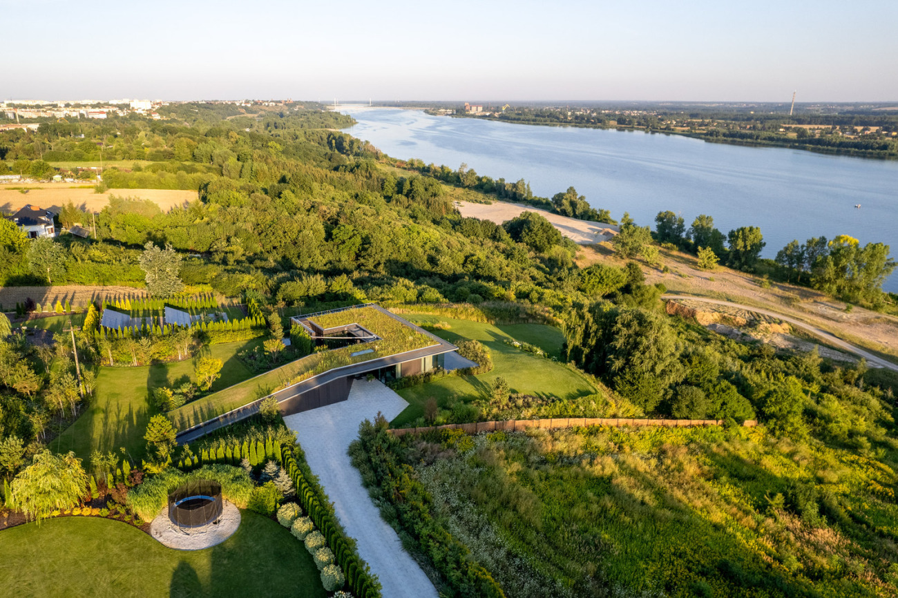 35 35 slope house 77 studio architecture poland aerial view