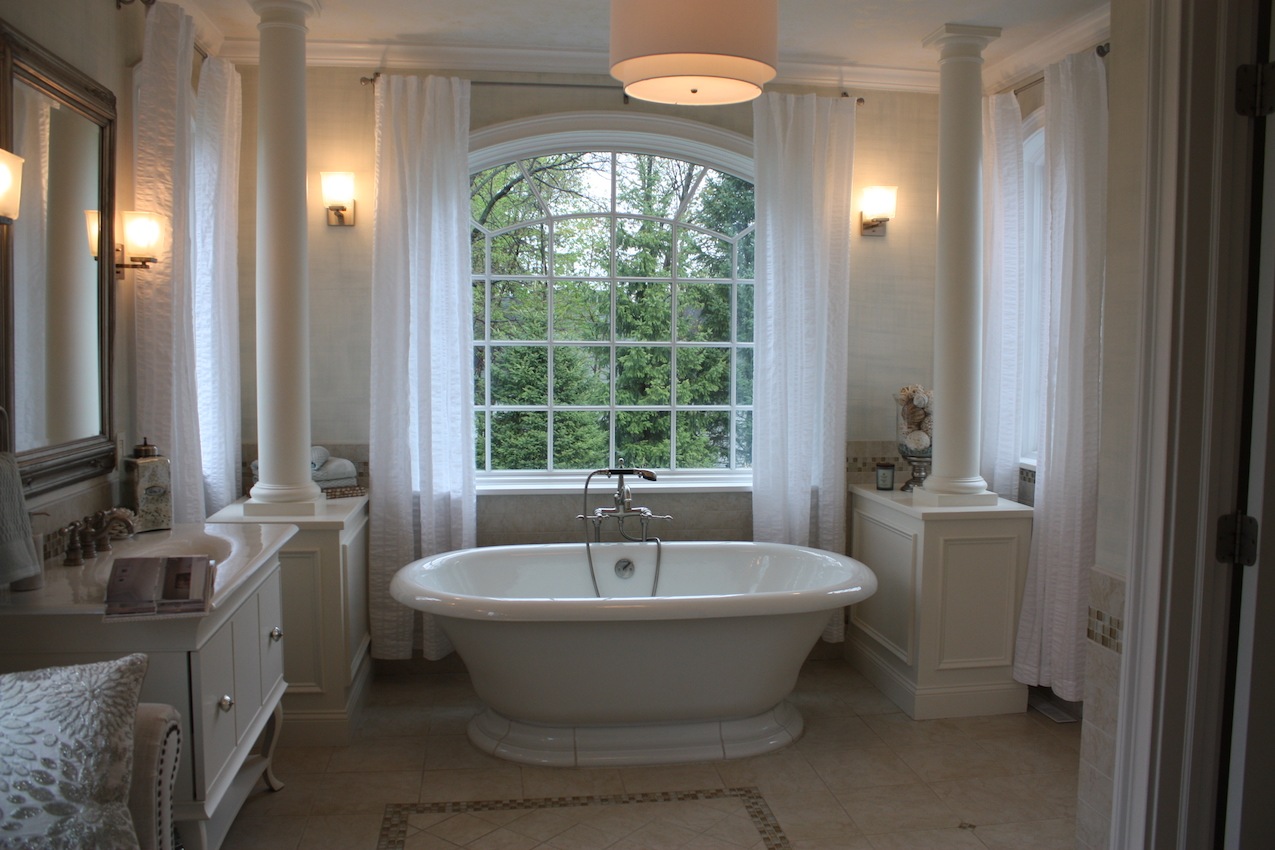 Clean master bathroom