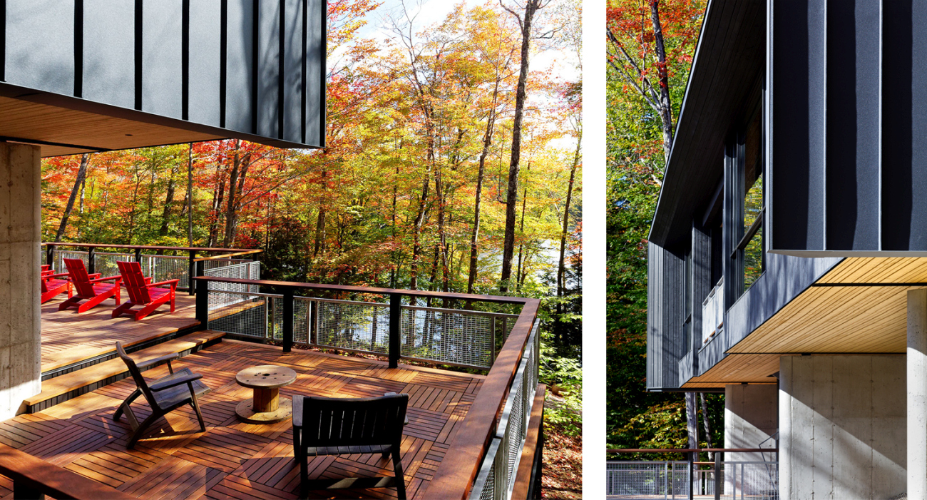 Kawagama Lake residence in Canada deck