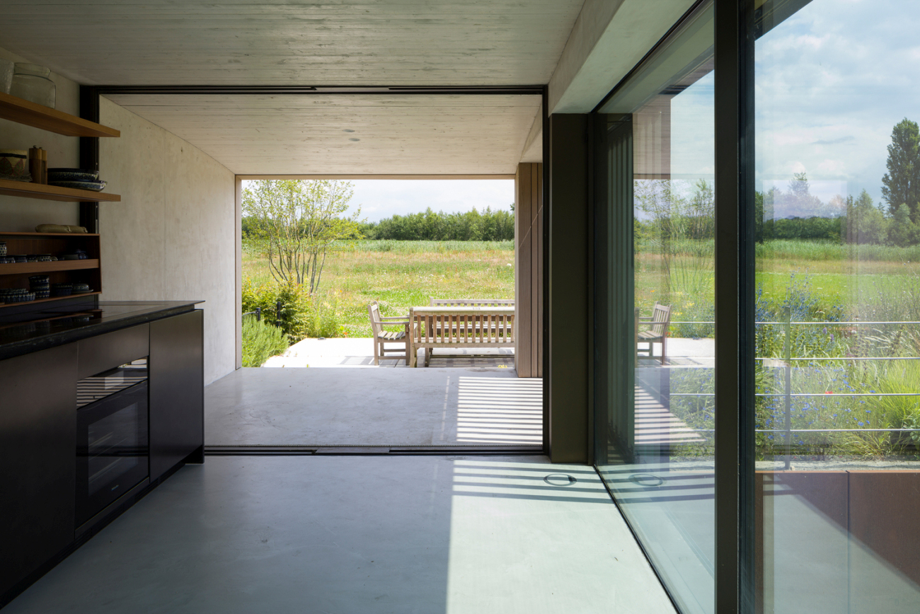 Modern underground house in Netherlands kitchen