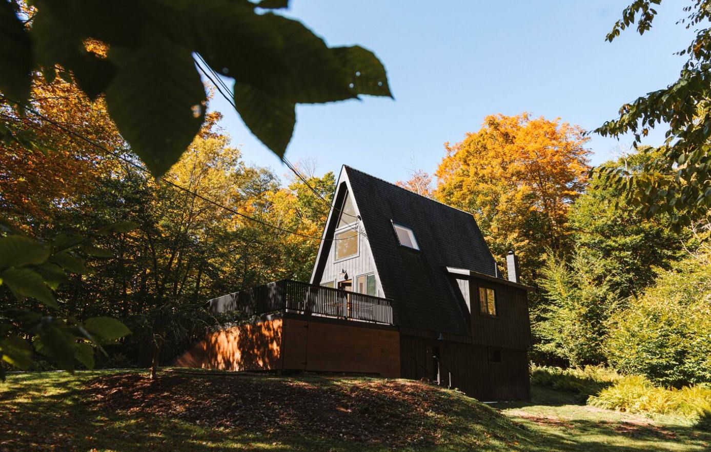 Night Fox Catskills A Frame Cabin